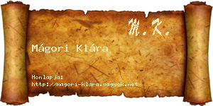 Mágori Klára névjegykártya