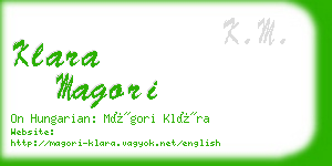 klara magori business card